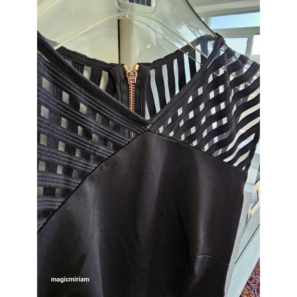 BNWT TED BAKER LONDON LUCETTE MESH DETAIL BODYCON DRESS black - Picture 12 of 16